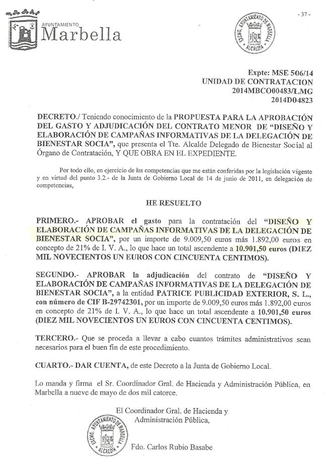 Decreto gasto Bienestar Social