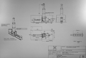 Plano del horno crematorio contenido en el proyecto